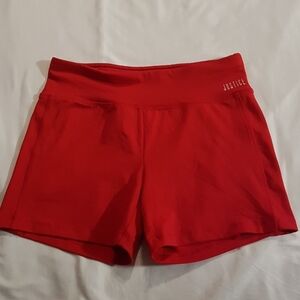 Justice girls Red girls shorts size 18